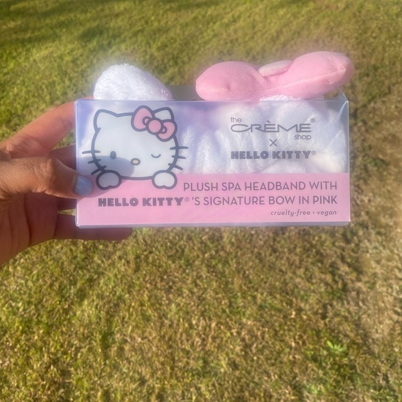 Hello kitty pink and white plush headband , NWT - Picture 1 of 8